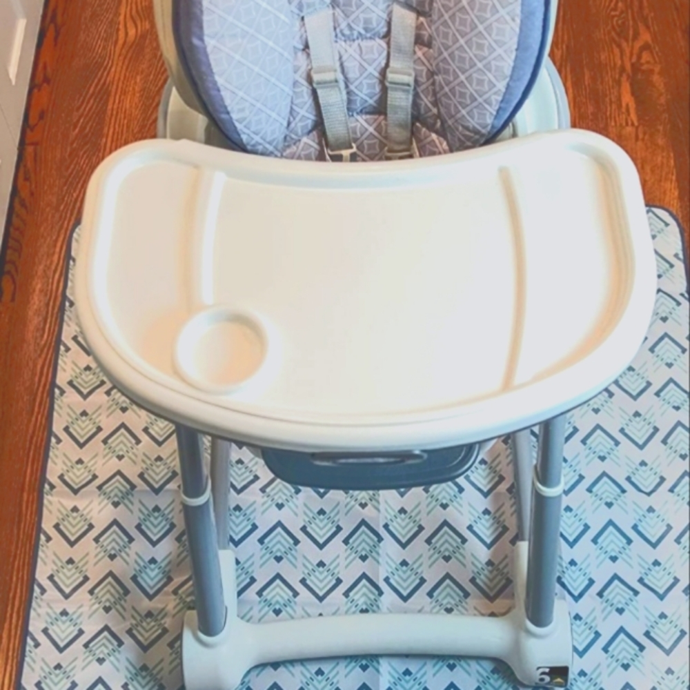 Meal time mat for under high chair